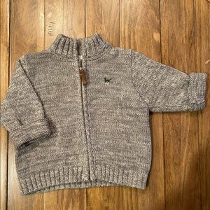 worn once- Baby boy sweater with zipper 24 months